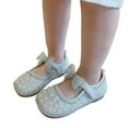 thumbnail image 6 of Toddler Little Girl Dress Shoes - Girl's Bow Mary Jane Glitter Pearl Ballet Flats Party School Wedding, 6 of 10