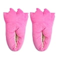 thumbnail image 4 of ZTTD Adult Women Plush Indoor Slippers Funny Animal Paw Shoes Hot Pink, 4 of 4