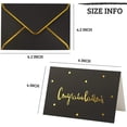 thumbnail image 3 of Gold and Black Congratulations Cards with Envelopes - 36 PK - 4x6 Inches, Graduation Cards Pack, Graduation Engagement New Home Congrats Card, 3 of 7