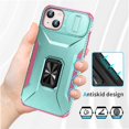 thumbnail image 2 of Funda para GANGXUN iPhone 14 Plus - Soporte metálico, Función magnética, Verde, 2 of 5