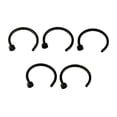 thumbnail image 4 of Worallymy 5 piezas unisex diseño simple nariz anillo falso nariz pin gancho en forma de C fina joyería nasal de acero inoxidable 0.315 in negro Worallymy JD735811916, 4 of 7