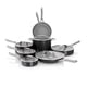 thumbnail image 1 of Ninja NeverStick Ceramic Pro Juego de utensilios de cocina de 14 piezas, ollas y sartenes antiadherentes con tapas de vidrio, cerámica, acero inoxidable, apto para estufa a horno, compatible con todas, 1 of 5
