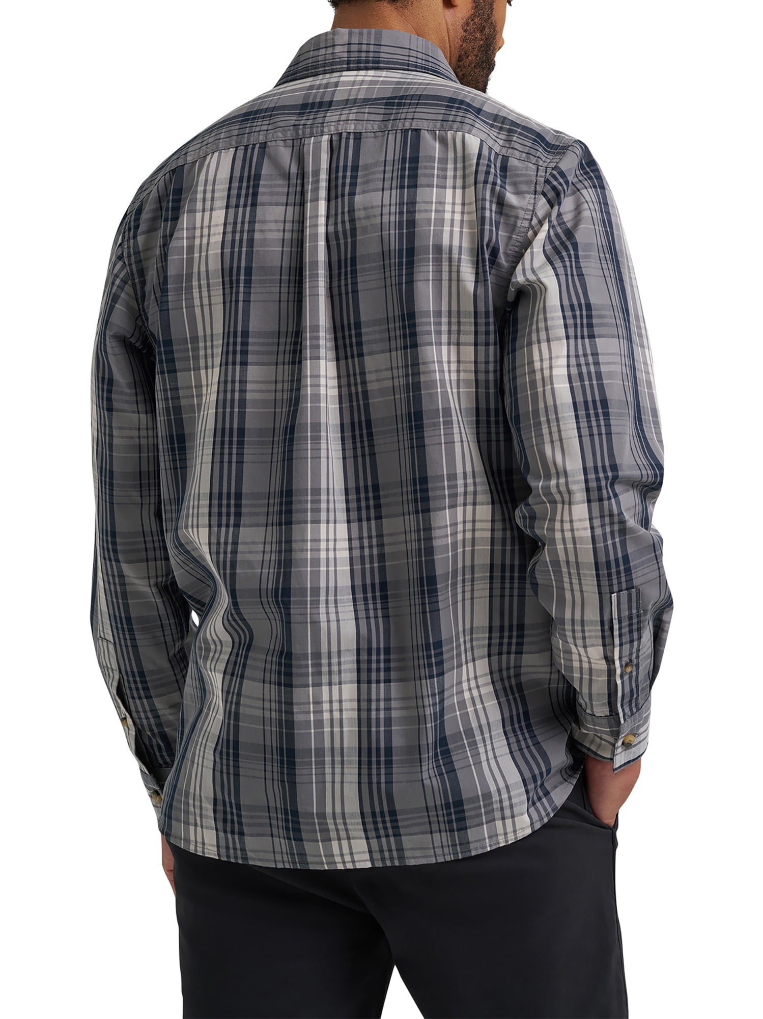 Wrangler® Men's Long Sleeve Plaid Shirt, Sizes S-5XL