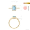 thumbnail image 3 of ANGARA Natural Emerald-Cut Aquamarine Engagement Ring with Diamond Halo in 14K Yellow Gold for Women (Size-7x5mm) | March Birthstone, Anniversary, Jewelry Gift for Women | Natural Aquamarine Ring, 3 of 7