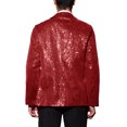 thumbnail image 3 of INSPIRE CHIC Men's Sequin Suit Jacket Sparkly Party Show Glitter Sports Coat, 3 of 6