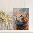 thumbnail image 2 of Qisvanset Orange Tabby Cat Canvas Print 12x16 Inch Study Room Decor, 2 of 8