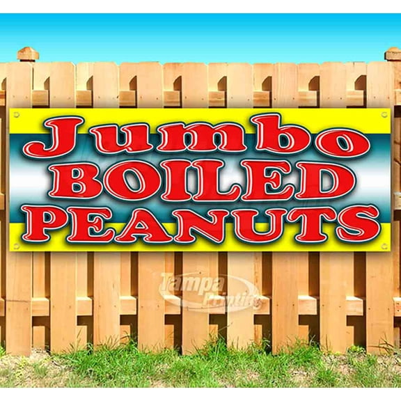 Jumbo Boiled Peanuts 13 oz Vinyl Banner With Metal Grommets