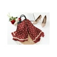 thumbnail image 5 of INSPIRE CHIC Mother's Day Women Polka Dots 35" Scarf Satin Silk Like Square Neckerchief Head Wrap Bandanas 35.4x35.4" Red, 5 of 6