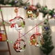 thumbnail image 4 of De Navidad Corona Colgante De Madera Navidad Ratán Corona Redonda Decorativa Para Puertas De Armario Ventanas 2021 Árbol matsuzay HA040066-01, 4 of 6