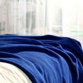 thumbnail image 5 of PiccoCasa 1Pcs Cotton Textured Solid Soft Decorative Knit Blanket Blue 50" x 60", 5 of 6