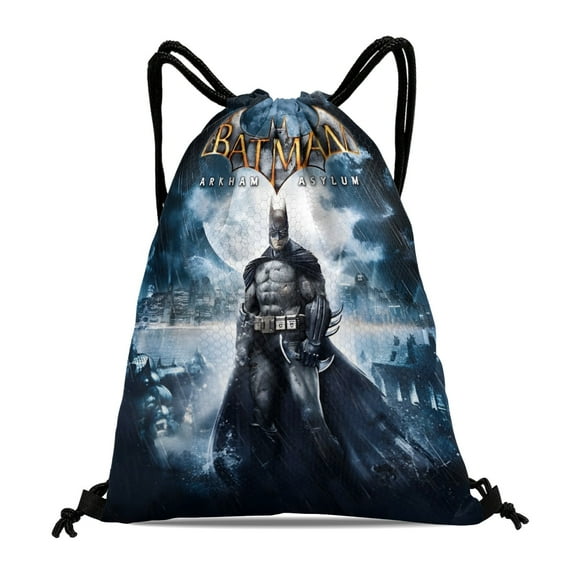 Drawstring Backpack for Batman Sackpack Adults Women Men Party Favor Bags Sports for Gym Travel Swimming Hiking Camping Tote Bag 11.8 × 15.7 in
