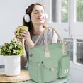 thumbnail image 6 of Large Insulated Lunch Bag for Women, Leakproof Lunch Box for Men, Wide Opening Lunch Tote Bag with Shoulder Strap, Reusable Adult Lunch Bag For Work, Picnic, Green, 6 of 7