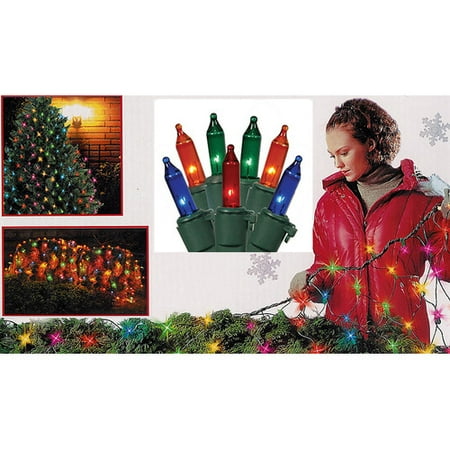 4' x 6' Multi-Color Commercial Grade Mini Net Style Christmas Lights -Green Wire