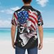 thumbnail image 4 of Fotbe Largemouth Bass Fish in USA Camisa Hawaiana para Hombre Unisex – Camisa Casual de Verano con Botones de Manga Corta de Algodón y Lino,3X-Large, 4 of 7