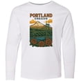 thumbnail image 3 of Inktastic Portland Oregon Scenic Bridge and Mountain Artwork Long Sleeve Youth T-Shirt, 3 of 5