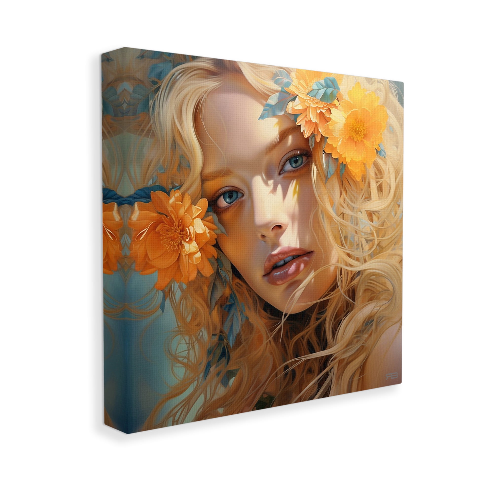 Stupell Industries Girl & Orange Blossoms Botanical & Floral Painting Gallery Wrapped Canvas Art Print Wall Art, 24 x 24