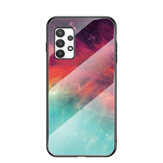 SaniMore for Samsung Galaxy A53 5G 6.5 2022 Case, Toughened Glass & TPU Bumpers Anti-Fall Strong Lightweight Starry Sky Glass Full Body Protective Cover for Samsung A53 5G, Colorful Star