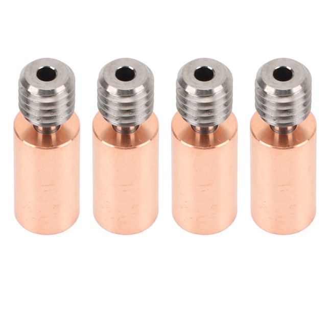 4pcs 3D Printer All Metal Heatbreak, Replacement Copper Alloy Extruder Throat Tube for 3D Printer Accessories.