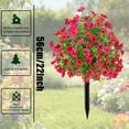 thumbnail image 2 of 22" Artificial Topiary Ball Flowers For Outdoors Planters, Spring Decoration, UV Resistant Faux Summer Plants, Fake Bushes Indoor Decor, Mix 4 Colors for Garden, Porch & Patio, 2 of 5