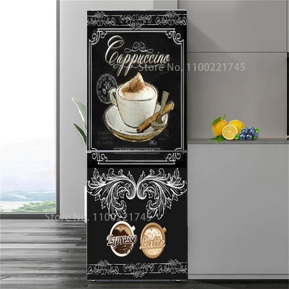 Customizable Size Refrigerator Sticker Colorful Fruit Poster Wall Sticker 3D Mural PVC Waterproof Ki