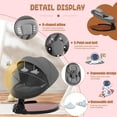thumbnail image 4 of Columpio eléctrico para bebés y niños pequeños con control remoto y música Bluetooth, 10 melodías preestablecidas (negro), 4 of 9