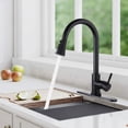 thumbnail image 4 of Matte Black Pull Down Kitchen Faucet With Sprayer Stainless Steel Single Handle Sink Faucet, 4 of 6