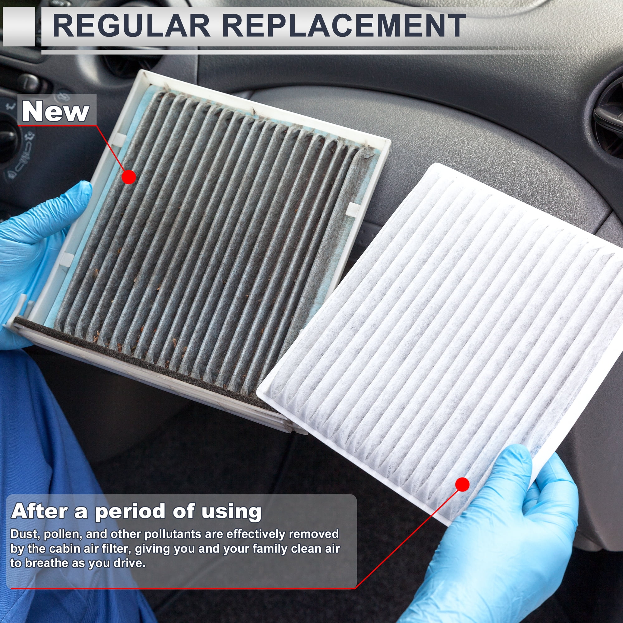 Unique Bargains Engine Cabin Air Filter Combo Set for Honda Civic 1.8L 2006-2011