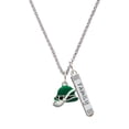thumbnail image 1 of Delight Jewelry Silvertone Derby Hat with Pipe Silvertone Family Bar Charm Necklace, 23", 1 of 4