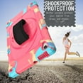 thumbnail image 5 of Dteck for Lenovo Tab M10 HD Case 2nd Gen 10.1 Inch 2020 with Shoulder Strap, Drop-Proof Design 360 Degree Rotating Hand Strap/Built-in Stand (TB-X306 TB-X306F TB-X306X) Protective Case,Rainbow Rose, 5 of 5