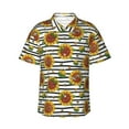thumbnail image 2 of Picia Cute Sunflowers Gentle Cotton Regular Fit Short Sleeve Casual Hawaiian Shirt for Men-Medium, 2 of 9