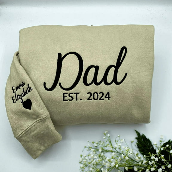 Custom Dad Embroidered Sweatshirt Hoodie Unique Warmful Father's Day Gift Ideas