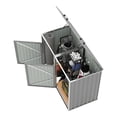 thumbnail image 4 of Noble House Outdoor Garbage Bin Shed for 2 Trash Cans, Lockable Galvanized Steel Garbage Bin Enclosure, Light Gray, 4 of 12