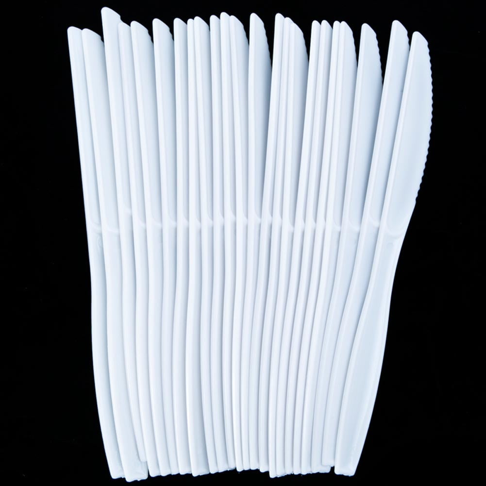 White Plastic Knives