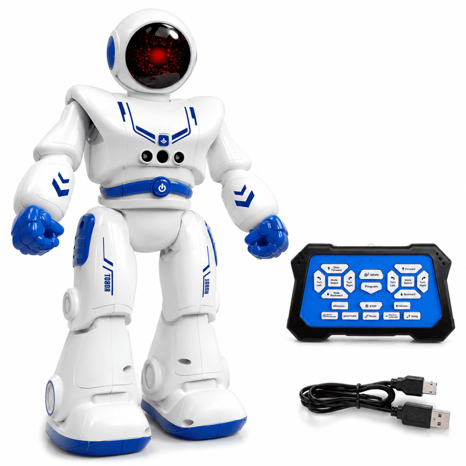 Biiend RC Robot Toy for Kids Ages 4-12, Gesture Sensing Programmable Smart Robot with Remote Control, Singing Dancing Educational STEM Interactive Toy Gift