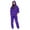 Purple, variant on Women's Merry Print Hooded Sweatsuit Set, 2 Piece Loungewear Outfit, Cute Graphic Hoodie and Jogger Pants, Soft Fleece Tracksuit, Cozy Casual Matching Set Black L
