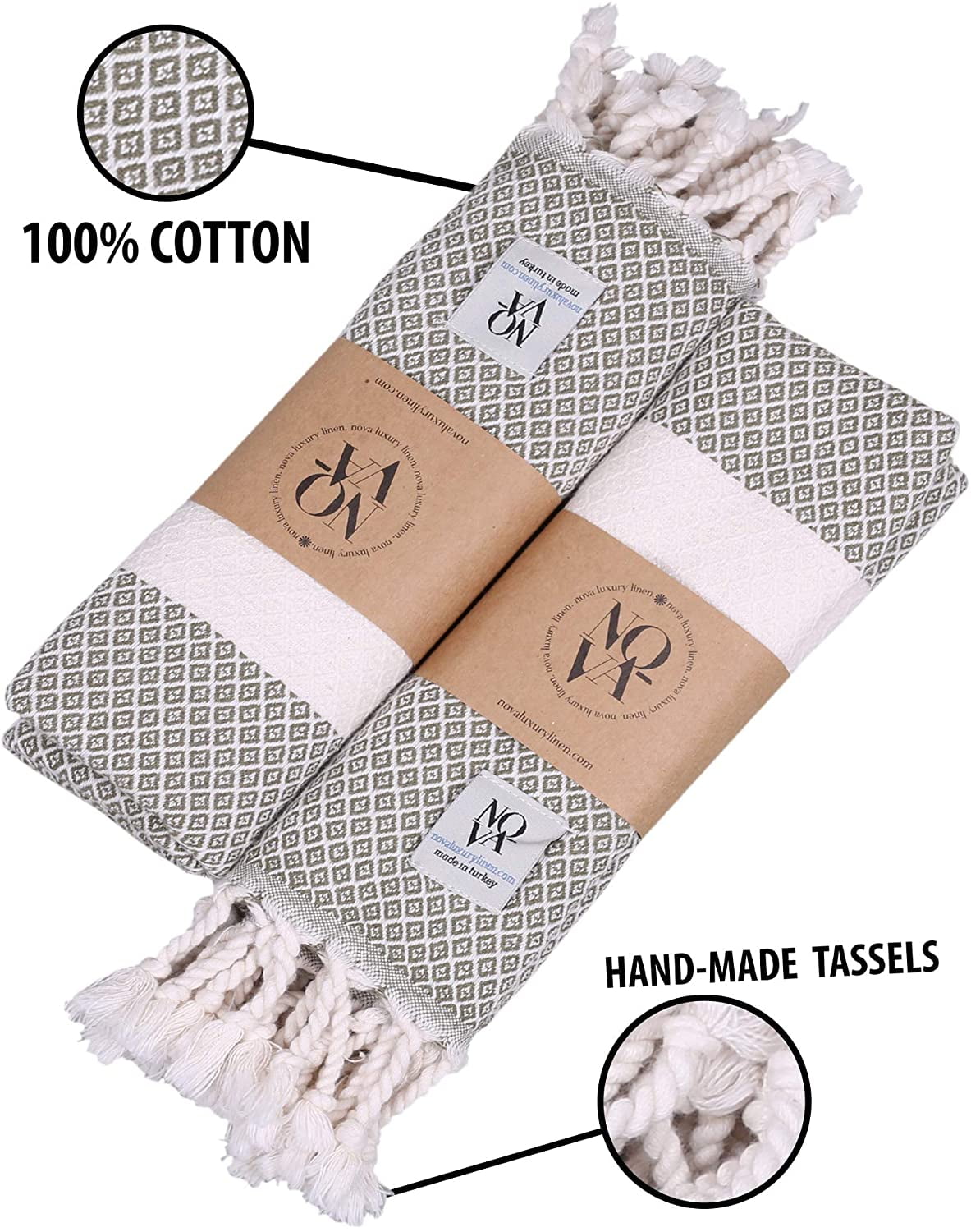 Turkish Hand Towels - Diamond Peshkir - TurkishBOX Wholesale