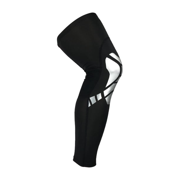 Soporte de compresión de Manga de Rodilla Sunnimix Deporte dolor en las Articulaciones Alivio de la Artritis Negro y Plateado L