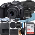 thumbnail image 1 of Canon EOS R10 Mirrorless Camera with RF-S 18-45mm Lens + SanDisk 128GB Memory Card + Case + ZeeTech Accessory Bundle, 1 of 9