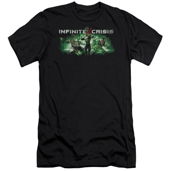 Infinite Crisis Ic Green S/S Adult 30/1 T-Shirt Black
