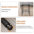 thumbnail image 4 of Hommpa Bar Stools Chairs Set of 3, 26" Gray Fabric Kitchen Counter Stools with Curved Back and Footrest, Fabric Counter Height Bar Chair for Kitchen Island, 4 of 11