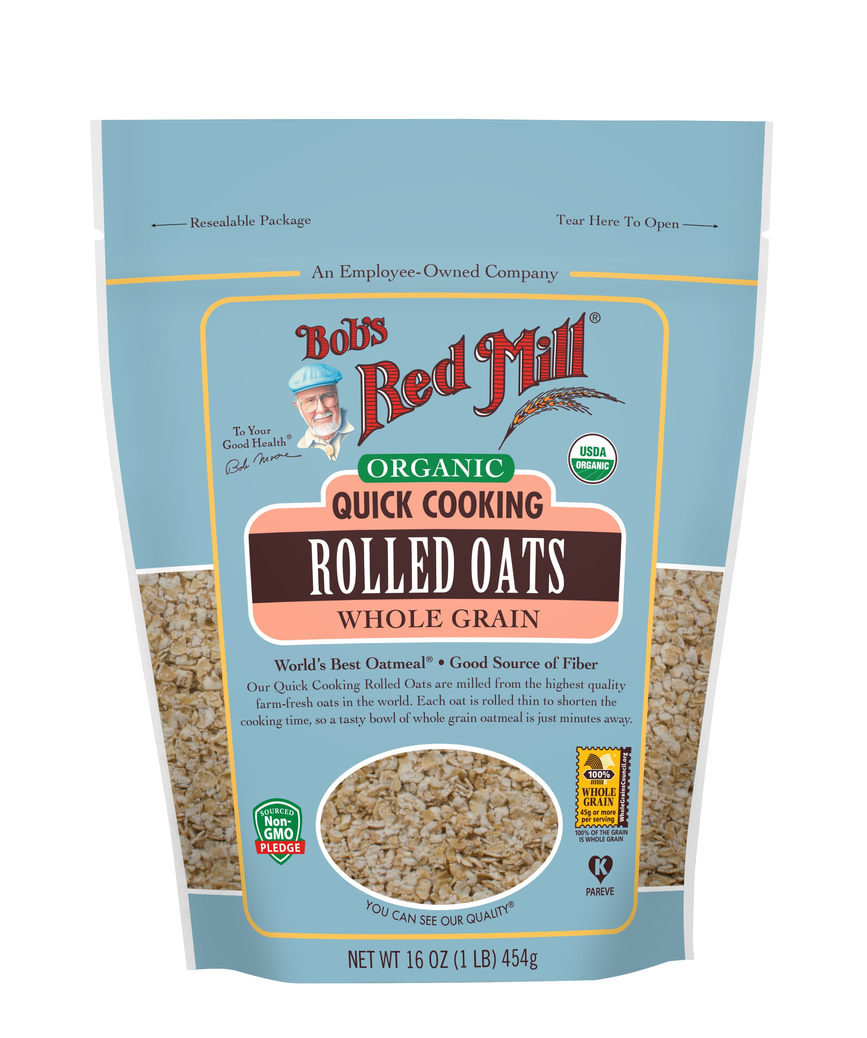 Bob's Red Mill Organic Quick Cooking Rolled Oats, 16-ounce - Walmart ...