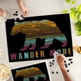 thumbnail image 5 of Lantern Press 1000 Piece Jigsaw Puzzle, Wander More, Black Bear, Abstract Mountain Scene, 5 of 5