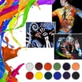 thumbnail image 4 of 12 Colors Professional Matte Body Painting Pigment Vivid Patterns Water Based for Stage Face Color Makeup, 4 of 5