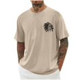 thumbnail image 2 of Camisetas de Manga Larga de los Hombres de Algodón Impresión Cuello Redondo Blusas de Moda Casual, Poliéster Spandex, 2 of 7