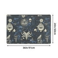 thumbnail image 3 of DouZhe Occult Gothic Skulls Eyes Rugs Doormat, Non-Slip Machine Washable Carpets Floor Door Mat , 36" x 24", 3 of 7