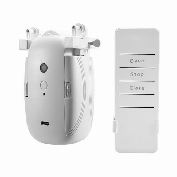 Tuya Smart Curtains Machine Wireless Curtain Opener Switch Robot Remote Control for T-Shaped Tracks,1 x Tuya Automatic Curtain Machine kit,White