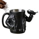 thumbnail image 4 of Taza de café novedosa para hombre, diseño creativo de chaqueta de motociclista, taza de resina de 200 ml, regalo único para amantes del café, amantes del té, regalo de cumpleaños y vacaciones., 4 of 8