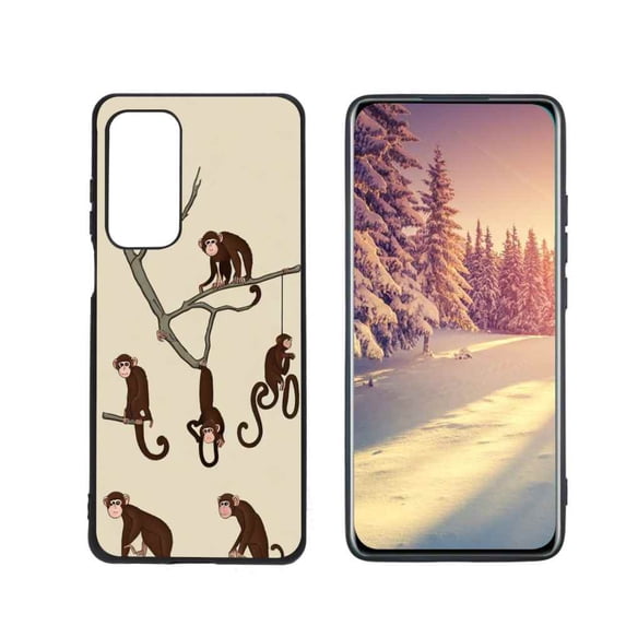 Animal-Monkey-35 Phone Case, Degined for Motorola MOTO Edge 2021 Case Men Women, Flexible Silicone Shockproof Case for Motorola MOTO Edge 2021