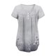 thumbnail image 5 of Mujeres de Verano Tops de Manga Corta Impresa Casual Cuello Redondo Plisado Superior 95% Poliéster 5% Spandex, Blusa de Moda para Todas las Estaciones, 5 of 6