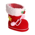 thumbnail image 2 of Botas De Navidad Decoración del árbol de Navidad adornos botas de Navidad flocado rojo bolsas de dulces Wdftyju Libre de BPA, 2 of 8